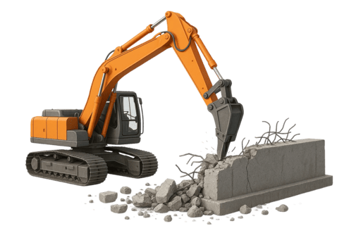 Демонтаж фундамента в СПб