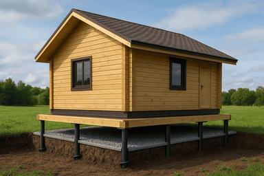 Свайный для дома из бруса 8×10 м